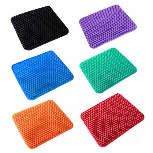 Different Colors Gel Seat Cushion with Black Cover for Office Kitchen Car Home Chair Breathable and Cool